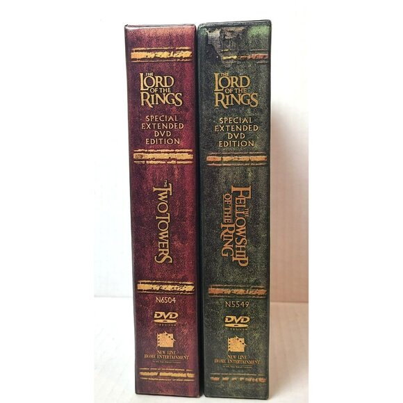 LOTR Lord Of The Rings The Fellowship of the Ring & The Two Towers 4-DVD Sets - Picture 3 of 13